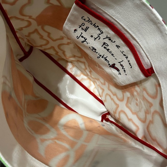 Brighton White,Red & Green ♥️Love & Joy Holiday Tote Bag - Picture 7 of 8